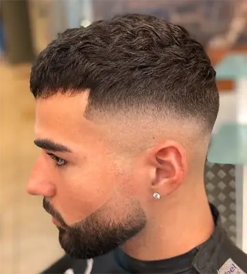 degradé barbe et cheveux coupe homme dégradé du coiffeur barbier Barbe à Papa